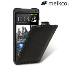 Melkco Premium Leather Flip Case for HTC One - Black