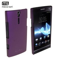 Metal-Slim Satin Purple Protective Case for Sony Xperia S
