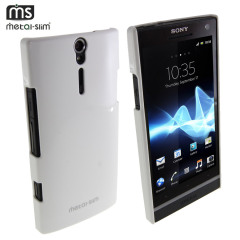 Metal-Slim UV Protective Case for Sony Xperia S - White