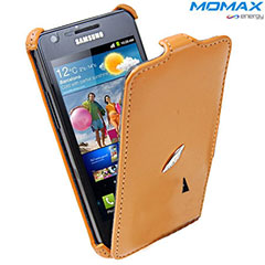 Momax The Core Flip Case For Samsung Galaxy S2 - Brown