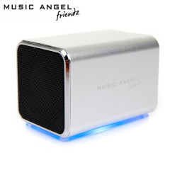 Music Angel Friendz Portable Stereo Speaker - Silver