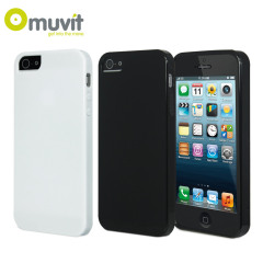 Muvit miniGEL Glazy Cases Twin Pack for iPhone 5 - Black / White