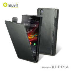 Muvit Slim Leather Style Flip Case for Sony Xperia Z - Black