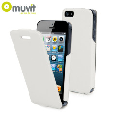 Muvit Ultra Thin Flip Case for iPhone 5 - White