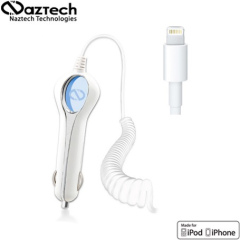 Naztech Phantom 2.1A Lightning Car Charger - White