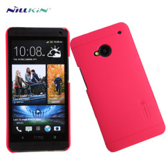 Nillkin Super Frosted Case For HTC One + Screen Protector - Red