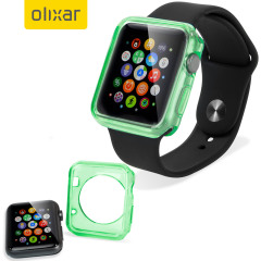 Olixar Soft Protective Apple Watch 2 / 1 Case - 38mm - Green / Clear
