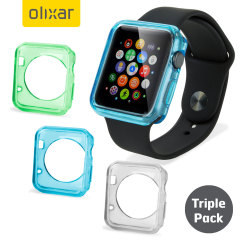 Olixar Soft Protective Apple Watch 2 / 1 Case - 38mm - Triple Pack
