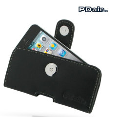 PDair Leather Case for Apple iPhone 5 Horizontal Pouch Type - Black