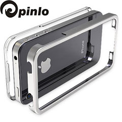 Pinlo United Aluminium Edge Case for iPhone 4S / 4 - Silver