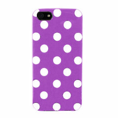 Polka Dots Case For iPhone 5 - Purple