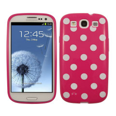 Samsung Galaxy S3 Polka Dot Case -  Pink/white