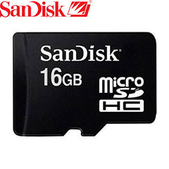 SanDisk MicroSDHC Card - 16GB