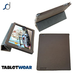 SD Tabletwear Case for iPad 3 / iPad 2 with Smart Cover Style Front - Brown