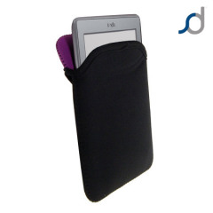 SD TabletWear Kindle 4 Slip Pouch - Black / Purple