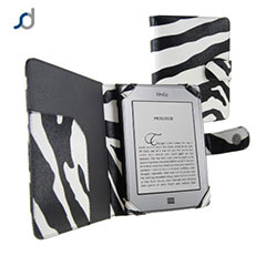 SD TabletWear Leather Style Book Case for Amazon Kindle Touch - Zebra