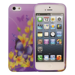 Silicone Case for iPhone 5 - Yellow Flowers