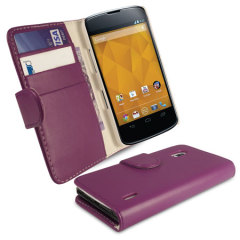 Simple Wallet Case for Google Nexus 4 - Purple