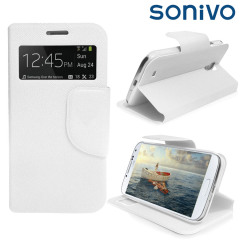 Sonivo Sneak Peek Flip Case for Samsung Galaxy S4 - White