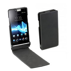 Sony Xperia Leather Style Flip Case - Black