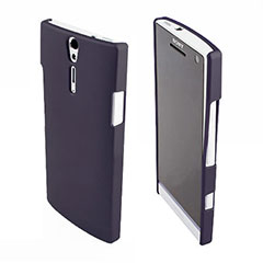 Sony Xperia S Rubberized Back Hard Case - Black