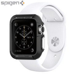 Spigen Rugged Armor Apple Series 2 / 1 Watch Case (38mm) - Black