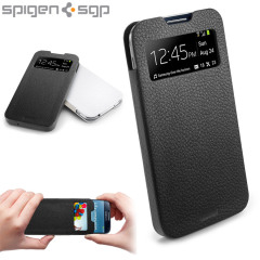 Spigen SGP Crumena Leather View Pouch for Samsung Galaxy S4 - Black