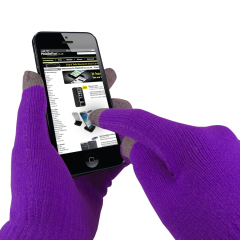 Touch Tip Gloves For Capacitive Touch Screens - Purple