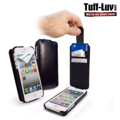 Tuff-Luv Leather In-Genuis Flip for iPhone 5 - Black