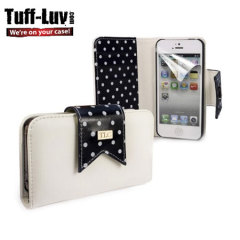 Tuff Luv Polka Hot Case for iPhone 5 - Black/White