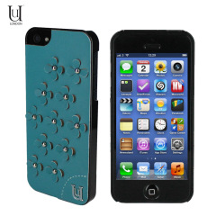 Uunique Floral Hard Shell for iPhone 5 - Turquoise