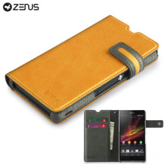 Zenus Masstige Modern Edge Diary Case for Sony Xperia Z - Yellow
