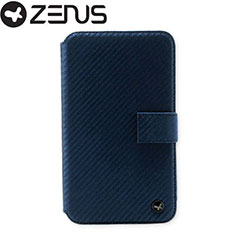 Zenus Prestige Carbon Diary Series for Samsung Galaxy Note - Blue