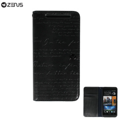Zenus Prestige HTC One Lettering Diary Series - Dark Grey