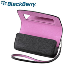 Blackberry Pearl 3G Folio Case - Black/Pink