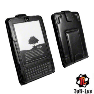 Tuff-Luv Leather Case Cover And Stand - Amazon Kindle - Black