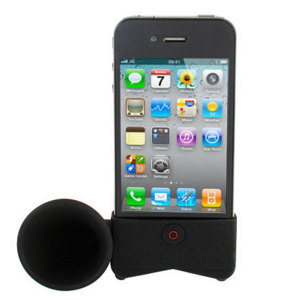 iPhone 4 Horn Desk Stand - Black