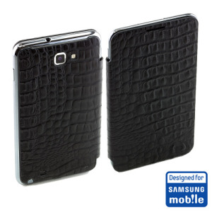 Funda tapa Samsung Galaxy Note - Piel de cocodrilo - SAMGNLFC