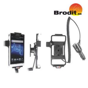 Charge and use your Sony Xperia S in your vehicle with this Brodit active holder with tilt swivel.