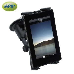 Adhering to flat surfaces such as a car windscreen, the iGrip T5-3764 holder is a strong and fully adjustable mounting solution for a variety of different tablets.