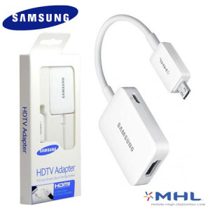Display video content or mirror what you see on your smartphone including the Galaxy S5, S4, Note 4 & 3 to your far larger HDTV with this official Samsung MHL 2.0 HDTV HDMI Adapter supporting 1080p/60Hz and 7.1 surround sound output.