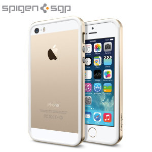Funda iPhone 5S / 5 Neo Hybrid EX de Spigen - Dorado champán