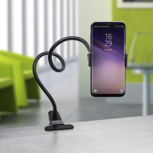 Universal Gooseneck Long Arm Clip-on Mount for Smartphones