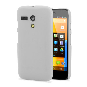Personalise your Moto G with this white ultra thin back cover.