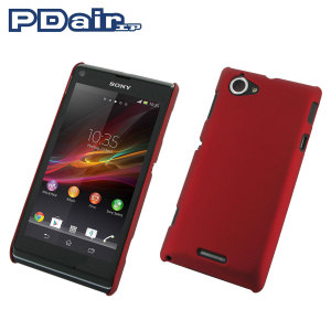 Funda rígida PDair Rubberised para Sony Xperia L - Roja