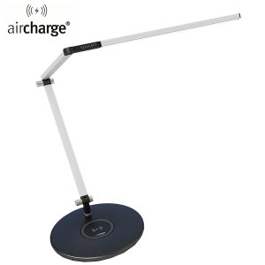Personalise your desk space with the KONCEPT cutting-edge designer task lamp in white, utilising space better by doubling up as a super useful Qi wireless charging pad.