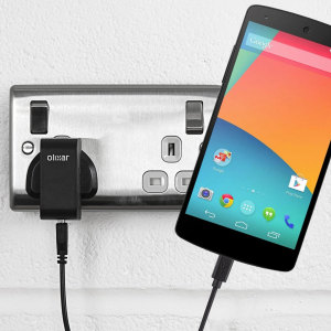 Charge your Google Nexus 5 quickly and conveniently with this compatible 2.4A high power charging kit. Featuring mains adapter and USB cable.