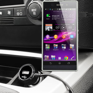 Keep your Sony Xperia Z1 fully charged on the road with this high power 2.4A Car Charger, featuring extendable spiral cord design. As an added bonus, you can charge an additional USB device from the built-in USB port!