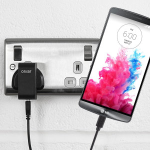 Charge your LG G3 quickly and conveniently with this compatible 2.4A high power charging kit. Featuring mains adapter and USB cable.
