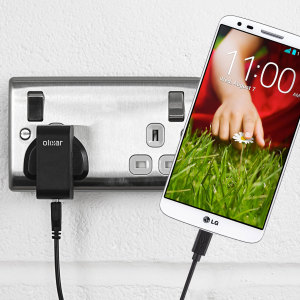 Charge your LG G2 quickly and conveniently with this compatible 2.4A high power charging kit. Featuring mains adapter and USB cable.